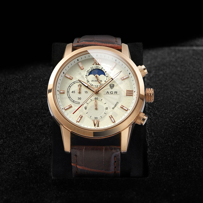 Premium Leather Quartz Timepiece