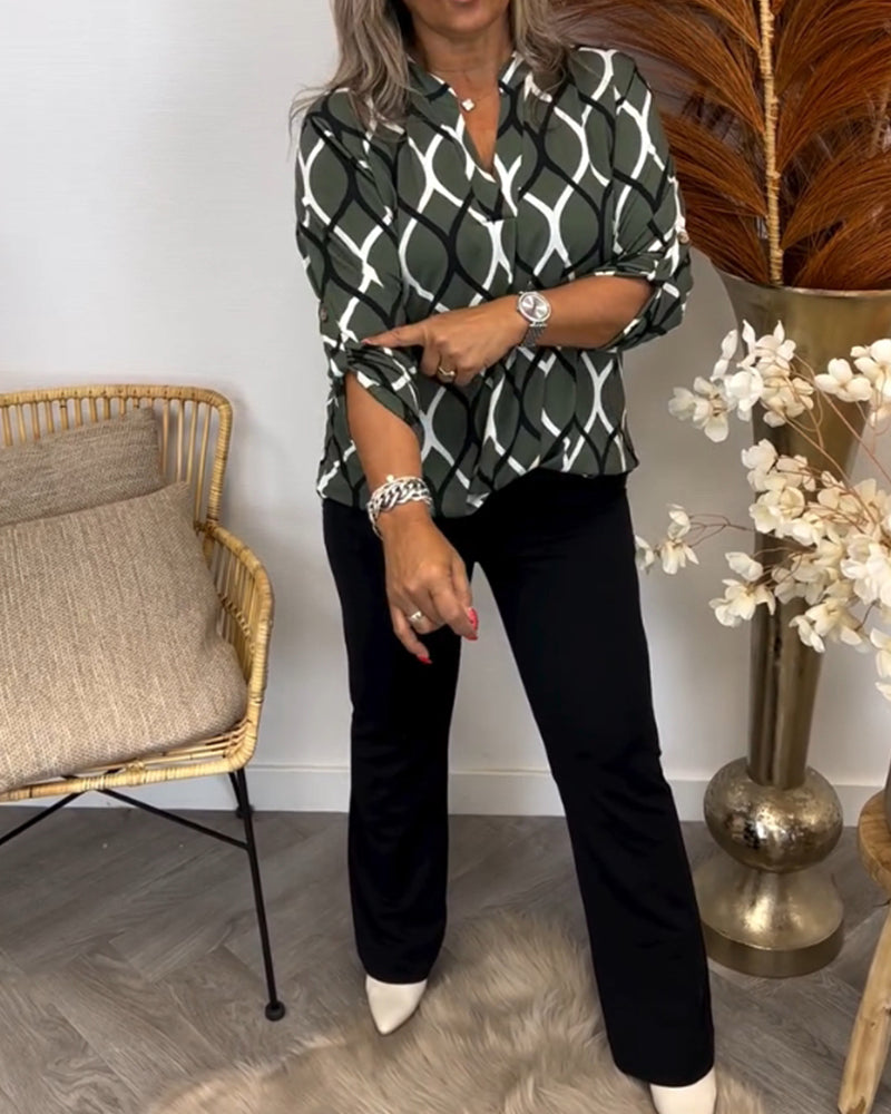 Laurel – Blouse with Graphic Print