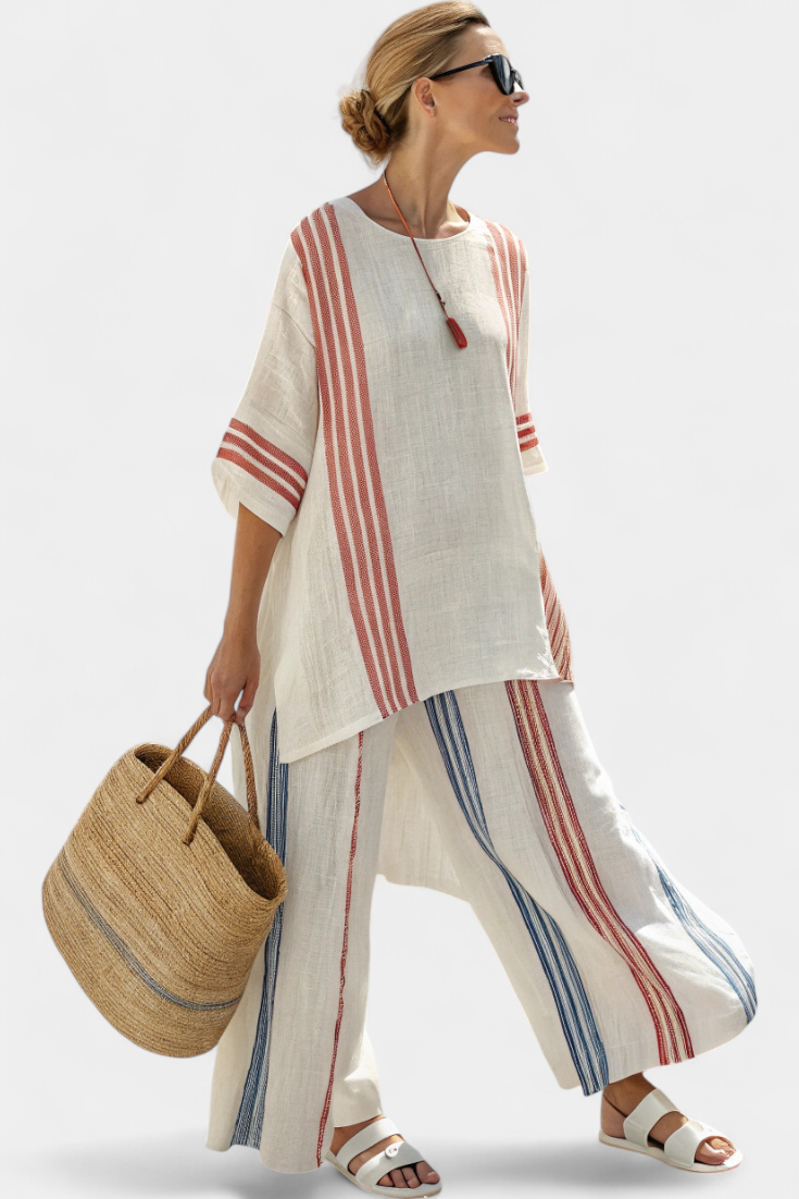 María | Bamboo high quality Stripe Set