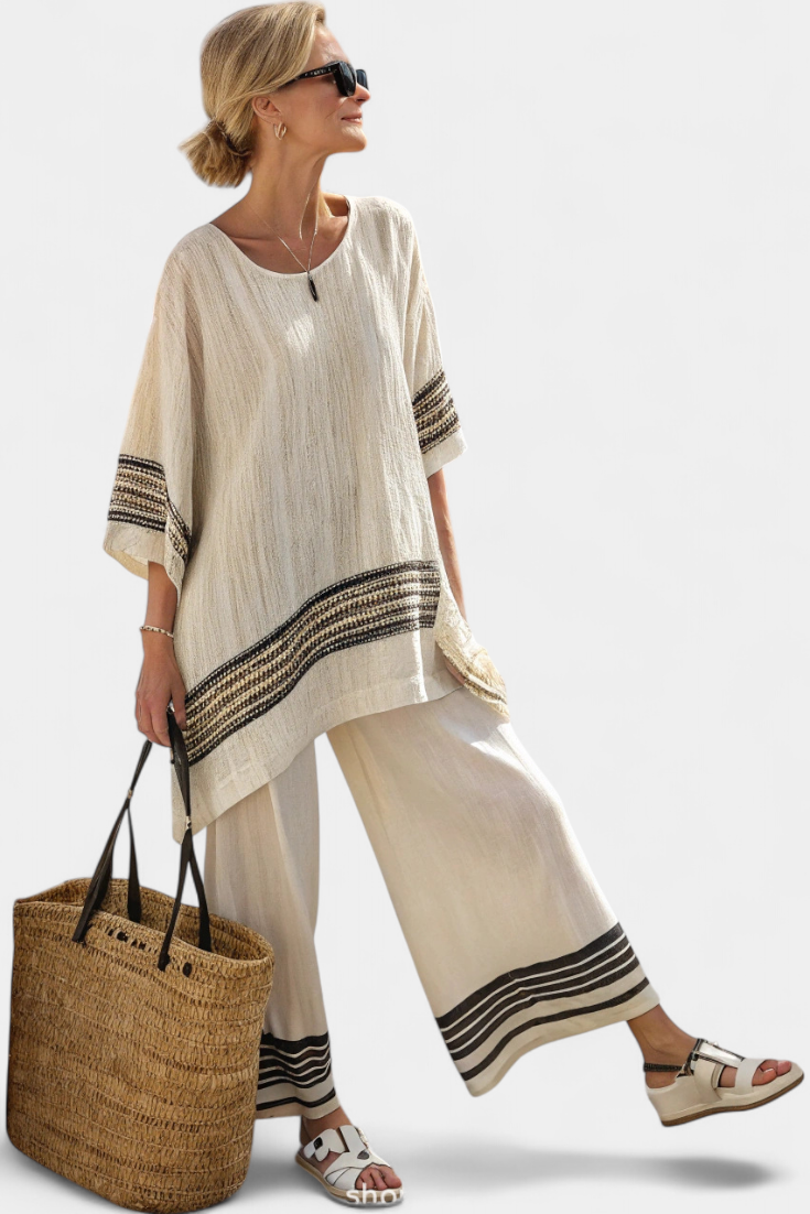 María | Bamboo high quality Stripe Set