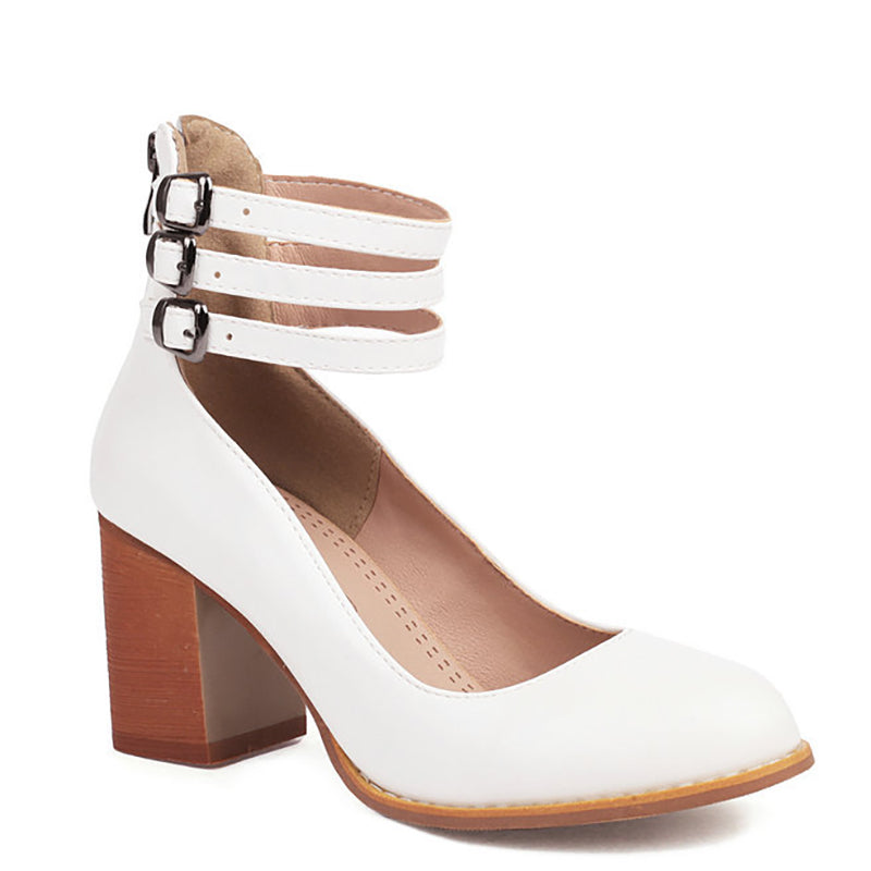 Narella™ | Elegant mid-heel square toe sandals