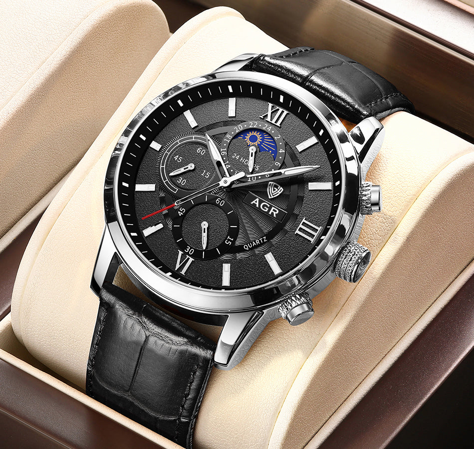 Premium Leather Quartz Timepiece