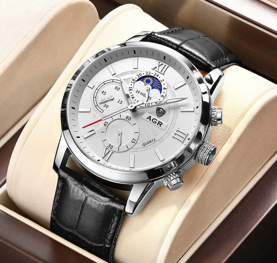 Premium Leather Quartz Timepiece