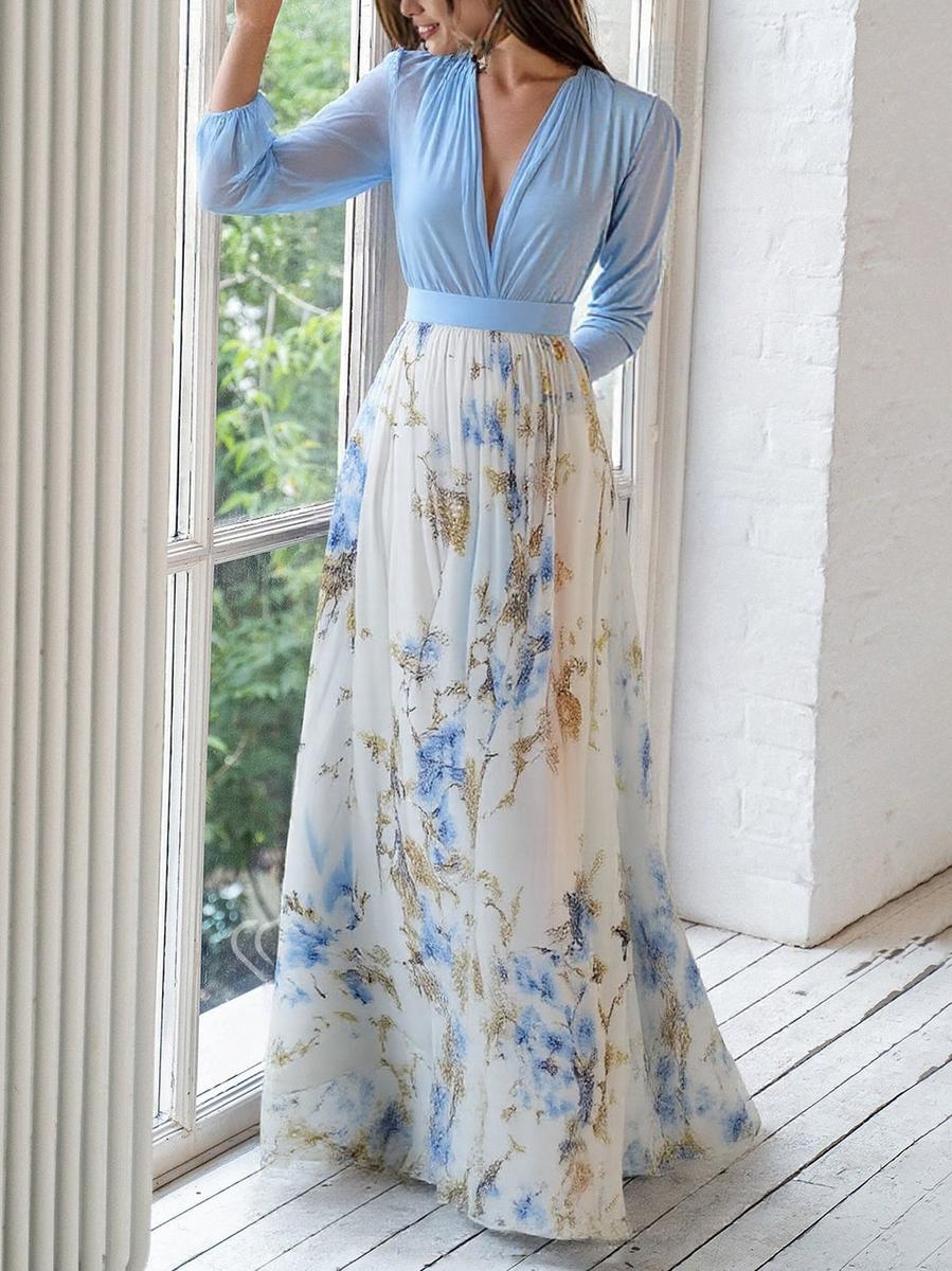 Harper™ | Long dress with dazzling floral print