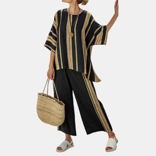 Natalia | Bamboo high quality Stripe Set