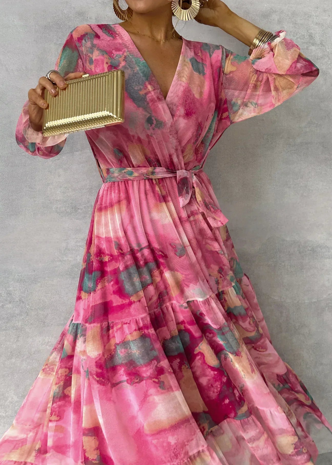 Meli | Wrap Dress with Floral Pattern