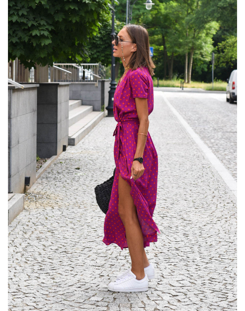 Nadine™ | Wrap Floral Midi Dress