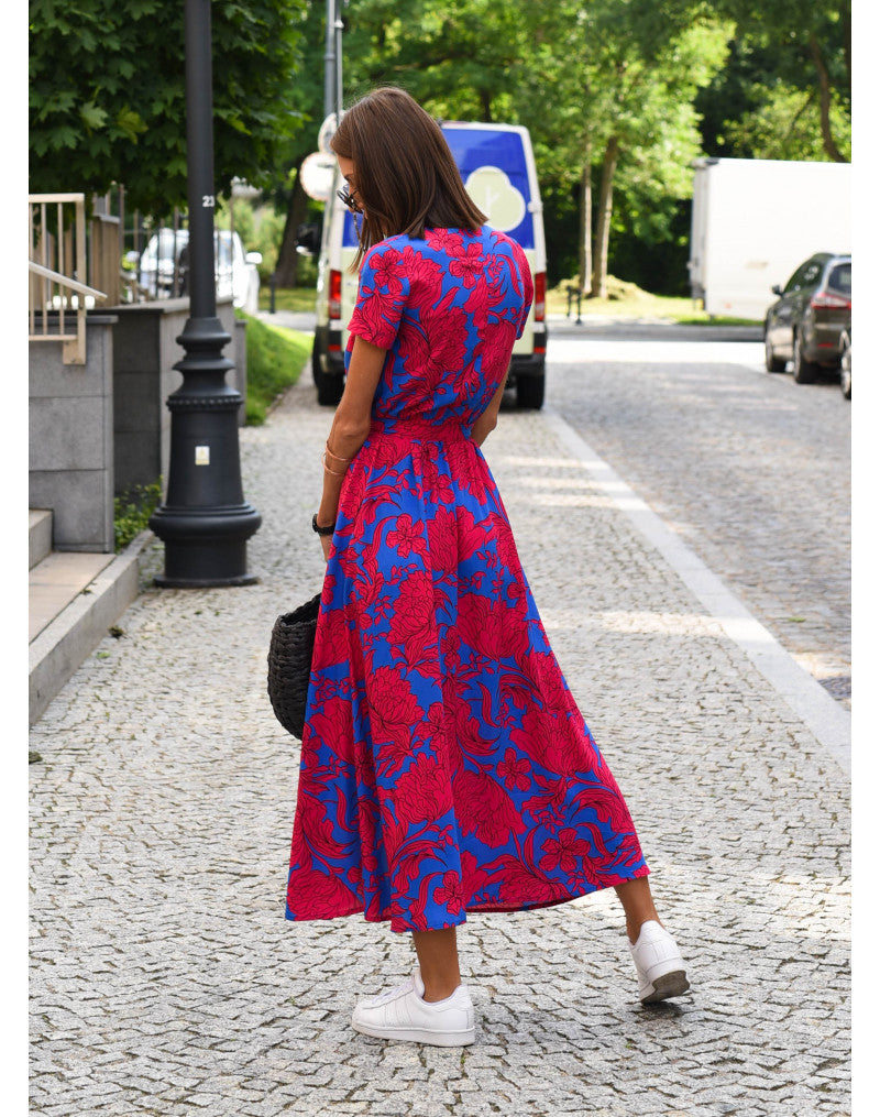 Nadine™ | Wrap Floral Midi Dress