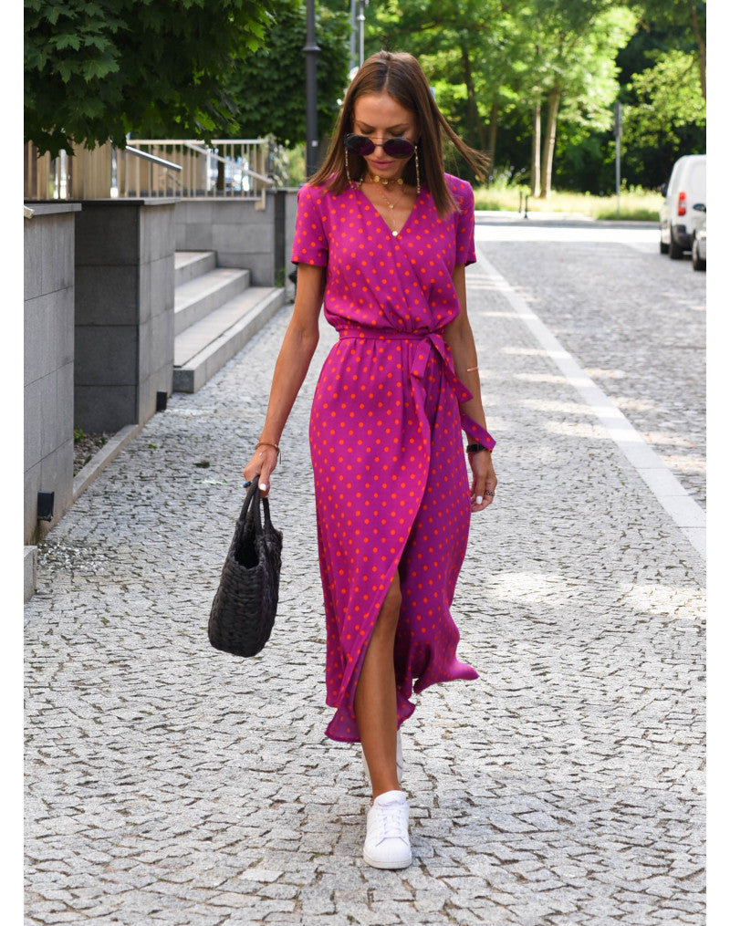 Nadine™ | Wrap Floral Midi Dress