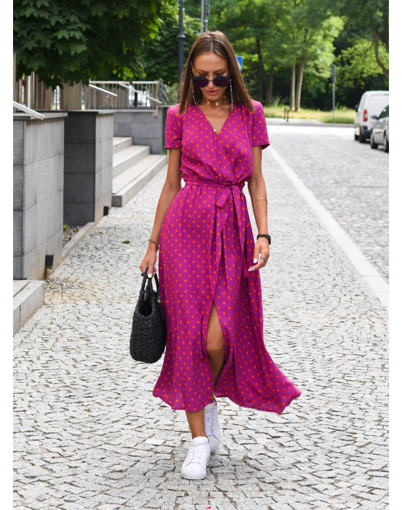Nadine™ | Wrap Floral Midi Dress