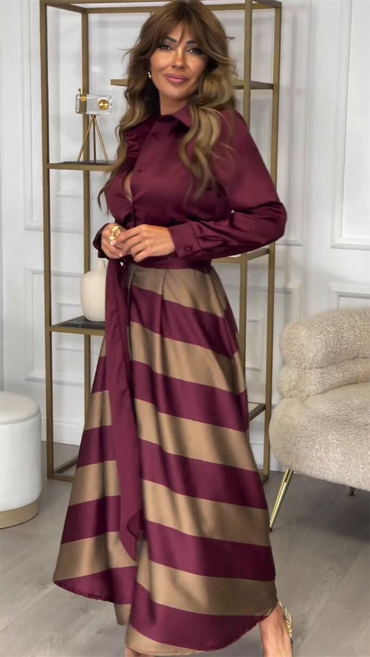 Yvonne | Striped Long Dress